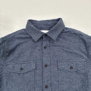 Goodfellow Co Blue Long Sleeve Button Up Heavy Shirt Size Medium